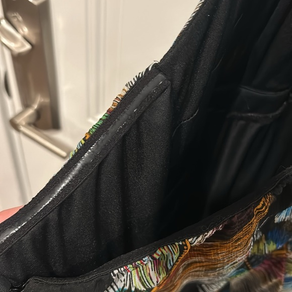 Multicolor Feather Print Maxi Flowy Dress - Picture 7 of 10